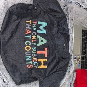 Graphic Tee with Colorful Math Print